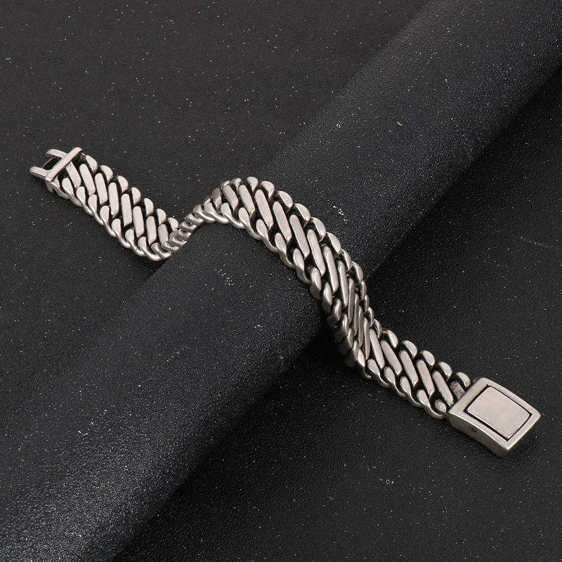 Retro Solid Color Titanium Steel Polishing Men's Bracelets display picture 6
