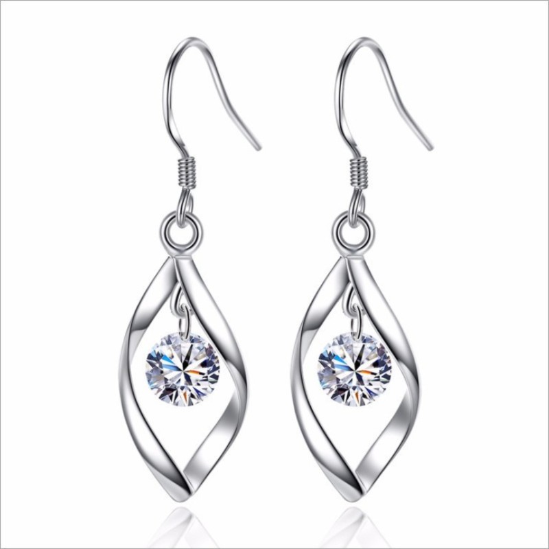 Commute Solid Color Alloy Iron Plating Inlay Zircon Women's Earrings Necklace display picture 2