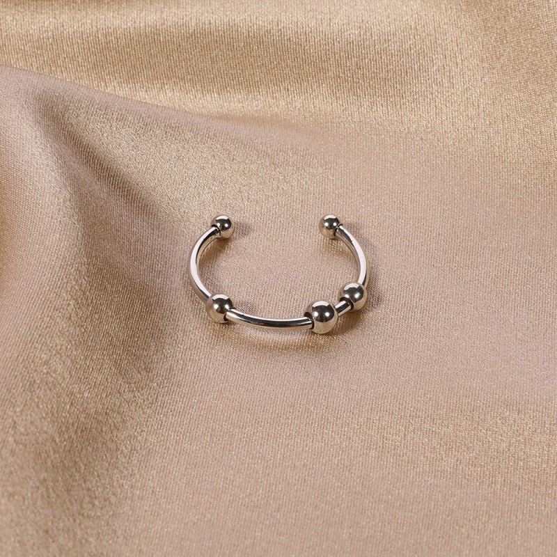 201 Stainless Steel Copper Simple Style Plating Solid Color Open Rings display picture 7