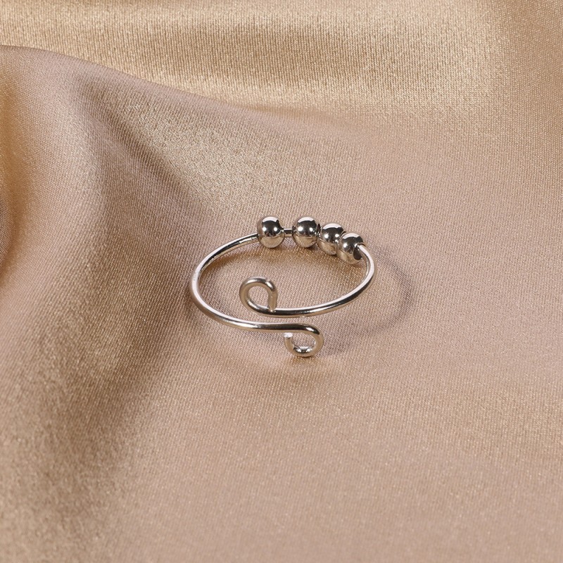 201 Stainless Steel Copper Simple Style Plating Solid Color Open Rings display picture 5