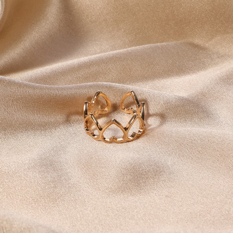 Simple Style Solid Color Alloy Plating Gold Plated Women's Open Rings display picture 10
