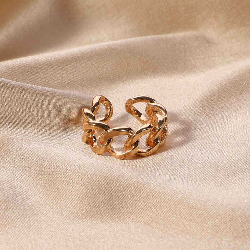 Simple Style Solid Color Alloy Plating Gold Plated Women's Open Rings display picture 8