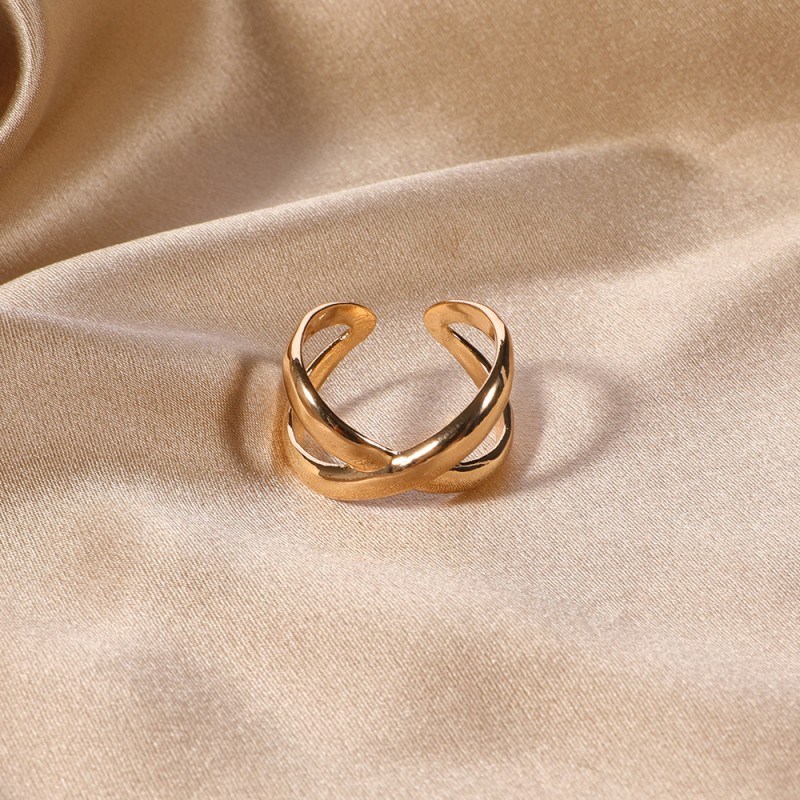Simple Style Solid Color Alloy Plating Gold Plated Women's Open Rings display picture 5