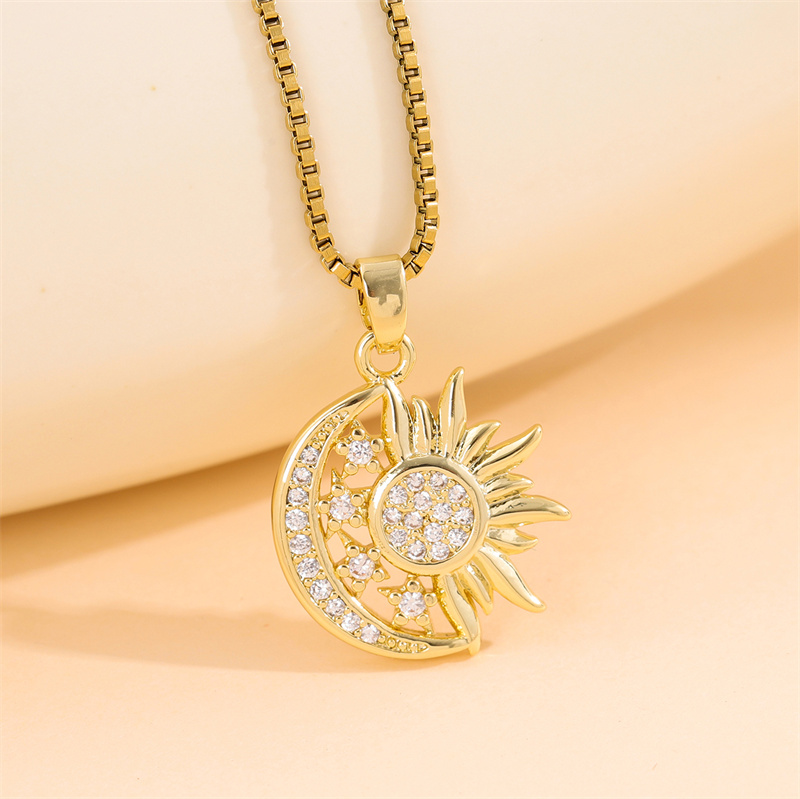 Stainless Steel Titanium Steel 18K Gold Plated Elegant Simple Style Streetwear Plating Inlay Heart Shape Flower Butterfly Zircon Pendant Necklace display picture 18
