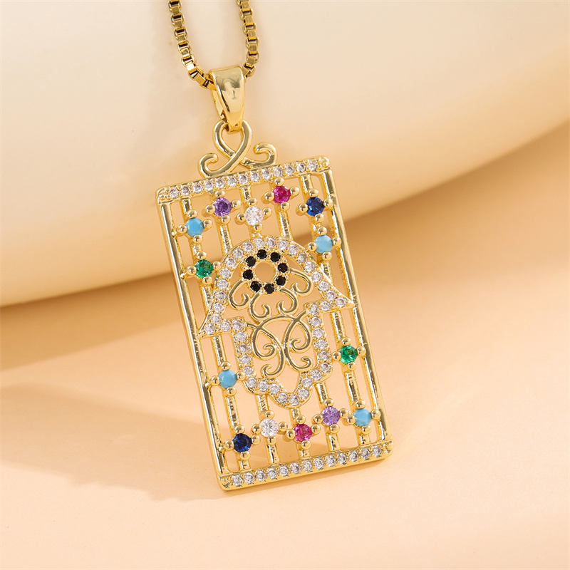 Stainless Steel Titanium Steel 18K Gold Plated Retro Lady Roman Style Enamel Plating Inlay Snake Bee Butterfly Zircon Pendant Necklace display picture 21