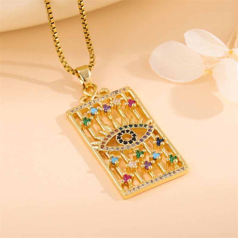 Stainless Steel Titanium Steel 18K Gold Plated Retro Lady Roman Style Enamel Plating Inlay Snake Bee Butterfly Zircon Pendant Necklace display picture 26