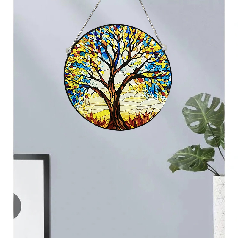 Nordic Style Round Tree Arylic Pendant display picture 2