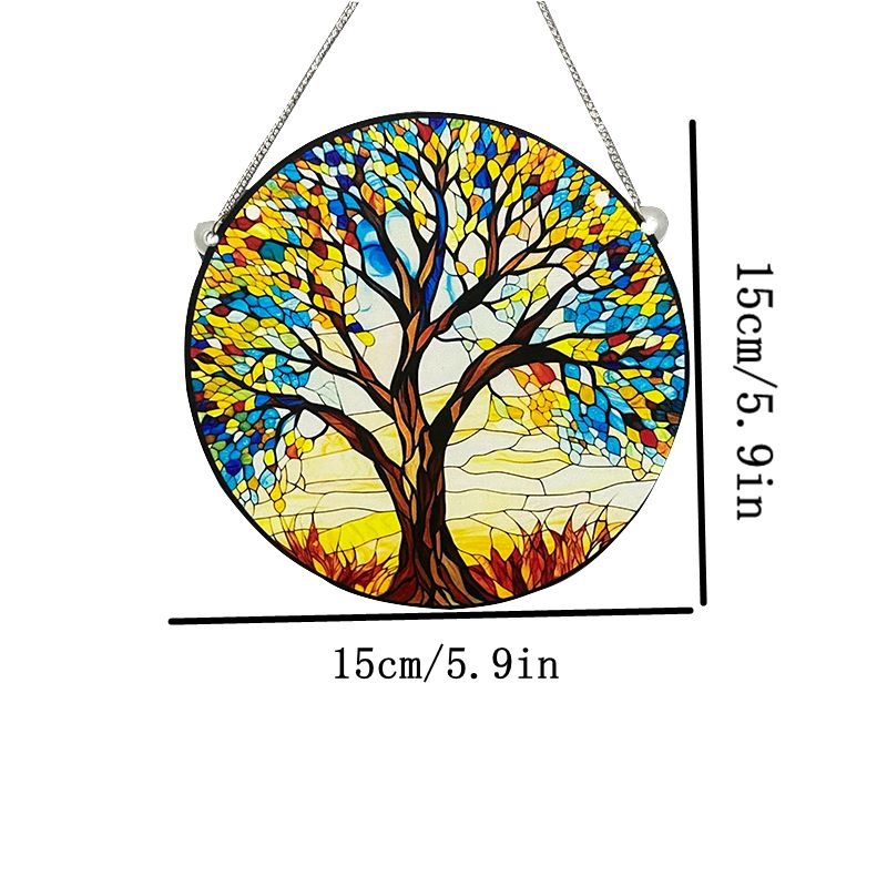 Nordic Style Round Tree Arylic Pendant display picture 1