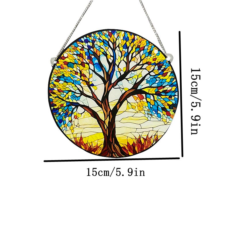 Style Nordique Rond Arbre Arylique Pendentif display picture 1