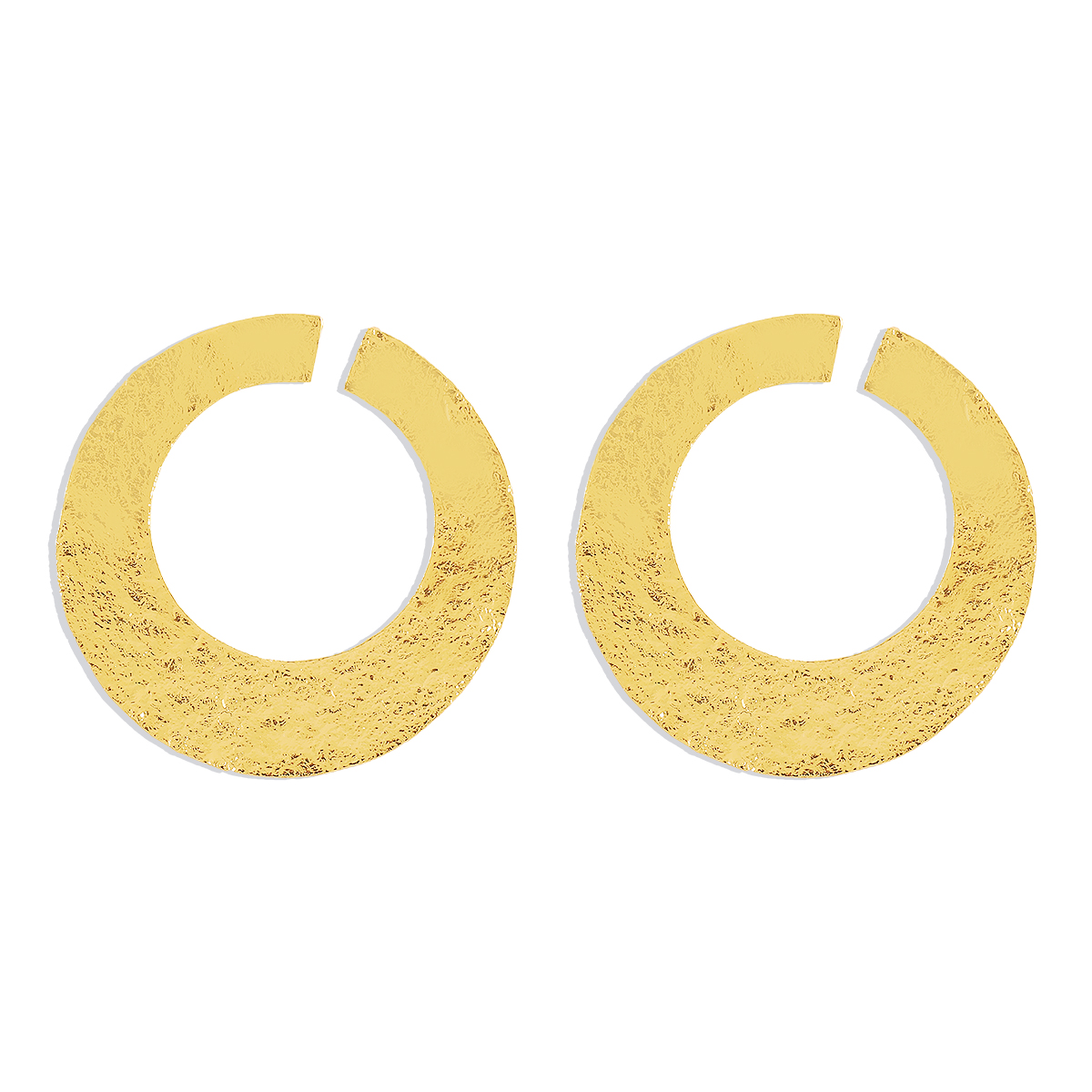 1 Pair Vintage Style Exaggerated Streetwear Circle Plating Hollow Out Alloy Ear Studs display picture 2