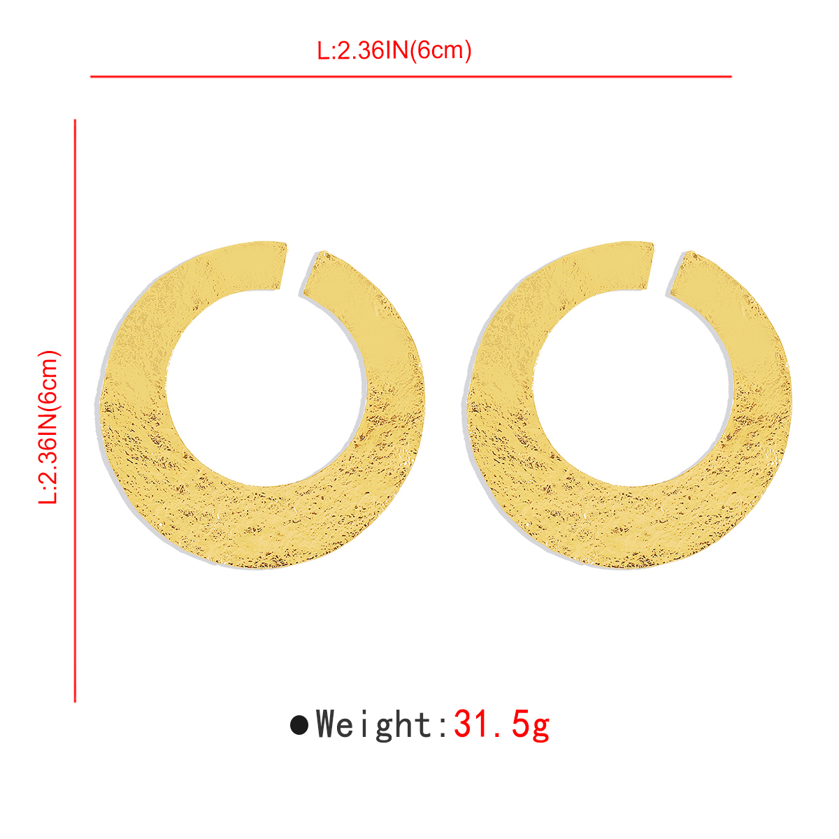 1 Pair Vintage Style Exaggerated Streetwear Circle Plating Hollow Out Alloy Ear Studs display picture 13