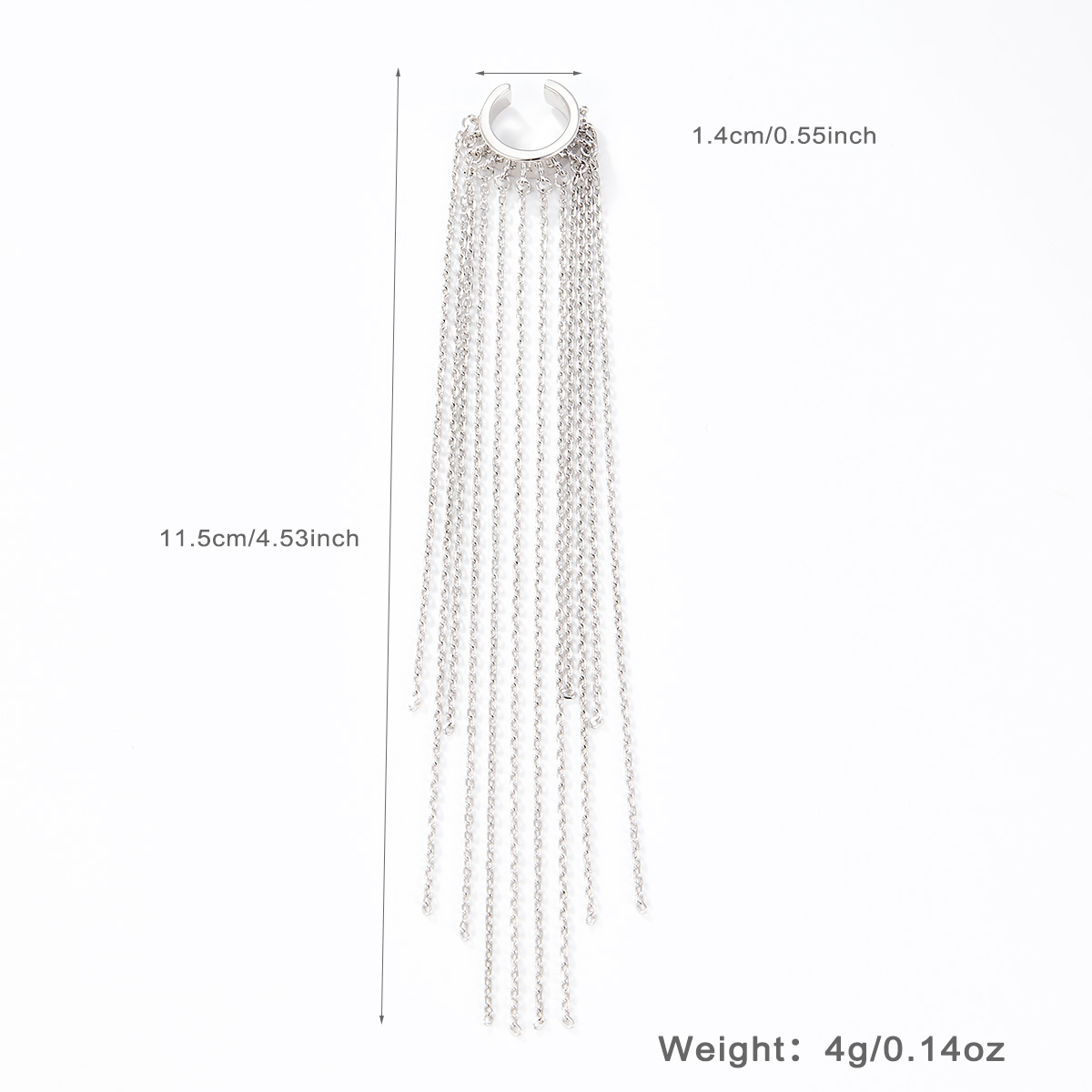 1 Piece Luxurious Solid Color Plating Chain Sterling Silver White Gold Plated Drop Earrings display picture 6