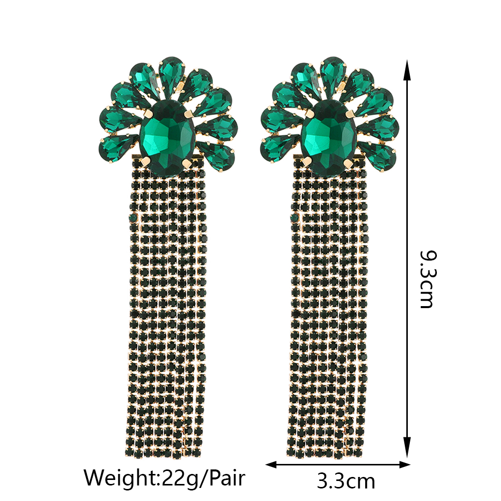 1 Pair Elegant Flower Inlay Copper Alloy Zircon Dangling Earrings display picture 5