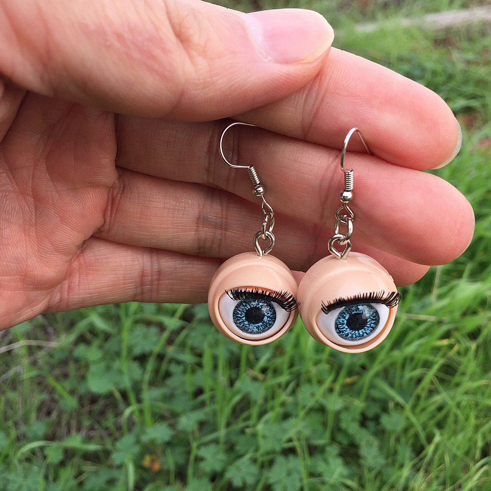 1 Pair Funny Eye Arylic Drop Earrings display picture 3