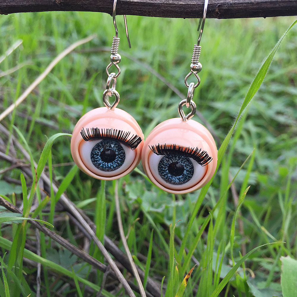 1 Pair Funny Eye Arylic Drop Earrings display picture 5