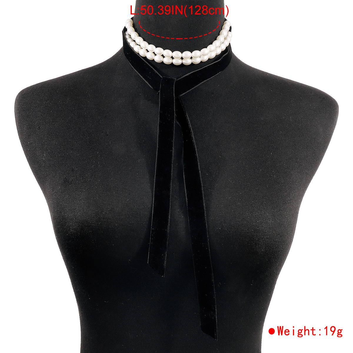 Elegant Vintage-stil Luxuriös Farbblock Imitationsperle Beflockung Perlen Handgemacht Riemen Frau Halsband display picture 9