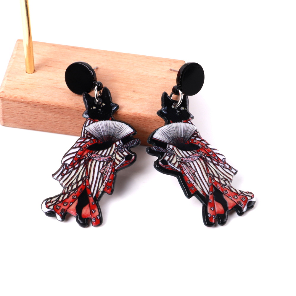 1 Pair Cute Funny Animal Arylic Drop Earrings display picture 3