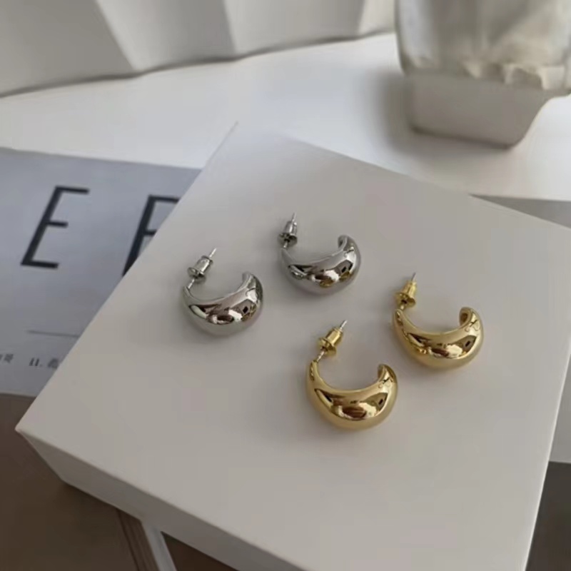 1 Paire Nouveauté Style Simple Les Gouttelettes D'eau Placage Alliage Plaqué Or Plaqué Argent Boucles D'oreilles display picture 3