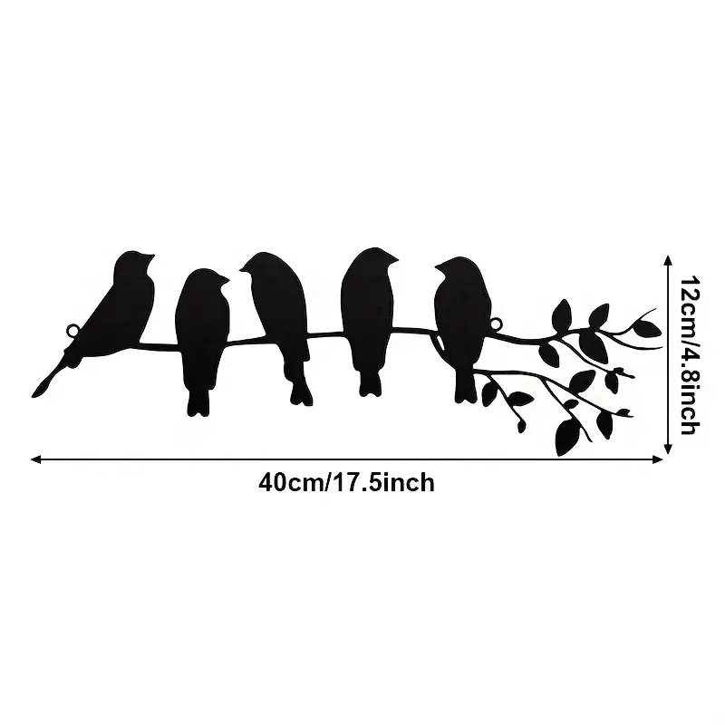 Pastoral Branches Bird Iron Wall Sticker Artificial Decorations display picture 1