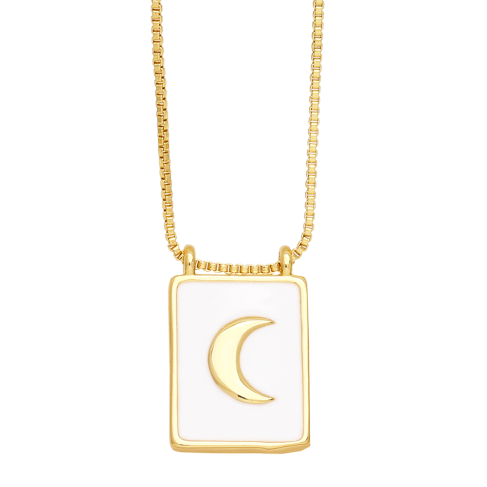 Style Simple Carré Star Lune Le Cuivre Plaqué Or 18k Pendentif En Masse display picture 4