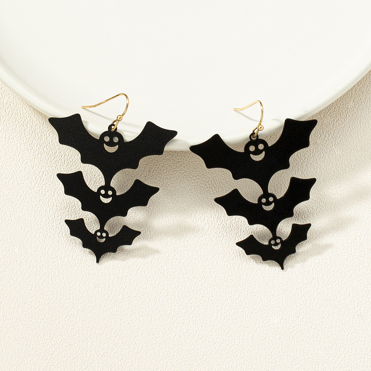 1 Pair Funny Animal Bat Stoving Varnish Arylic Alloy Drop Earrings display picture 4