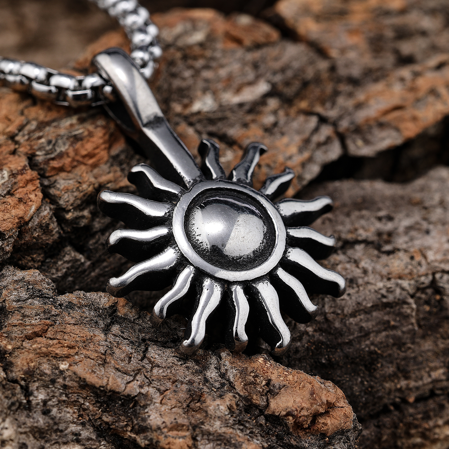 Retro Punk Sun 304 Stainless Steel Men'S display picture 2