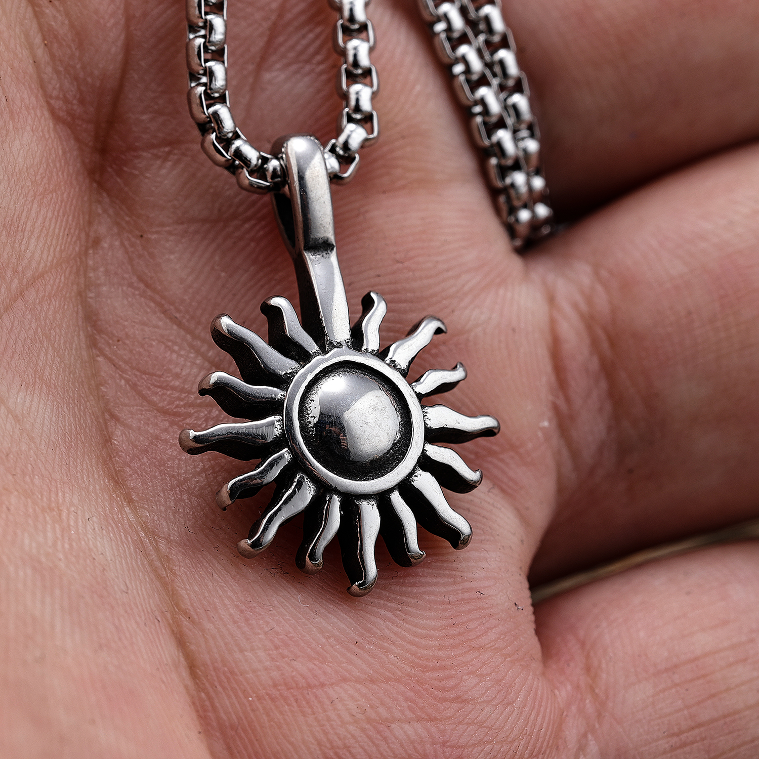 Retro Punk Sun 304 Stainless Steel Men'S display picture 1