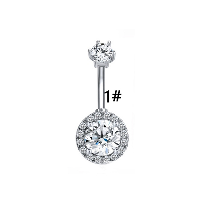 Elegant Luxurious Animal Snowflake Stainless Steel Copper Plating Hollow Out Inlay Zircon White Gold Plated Belly Ring display picture 9
