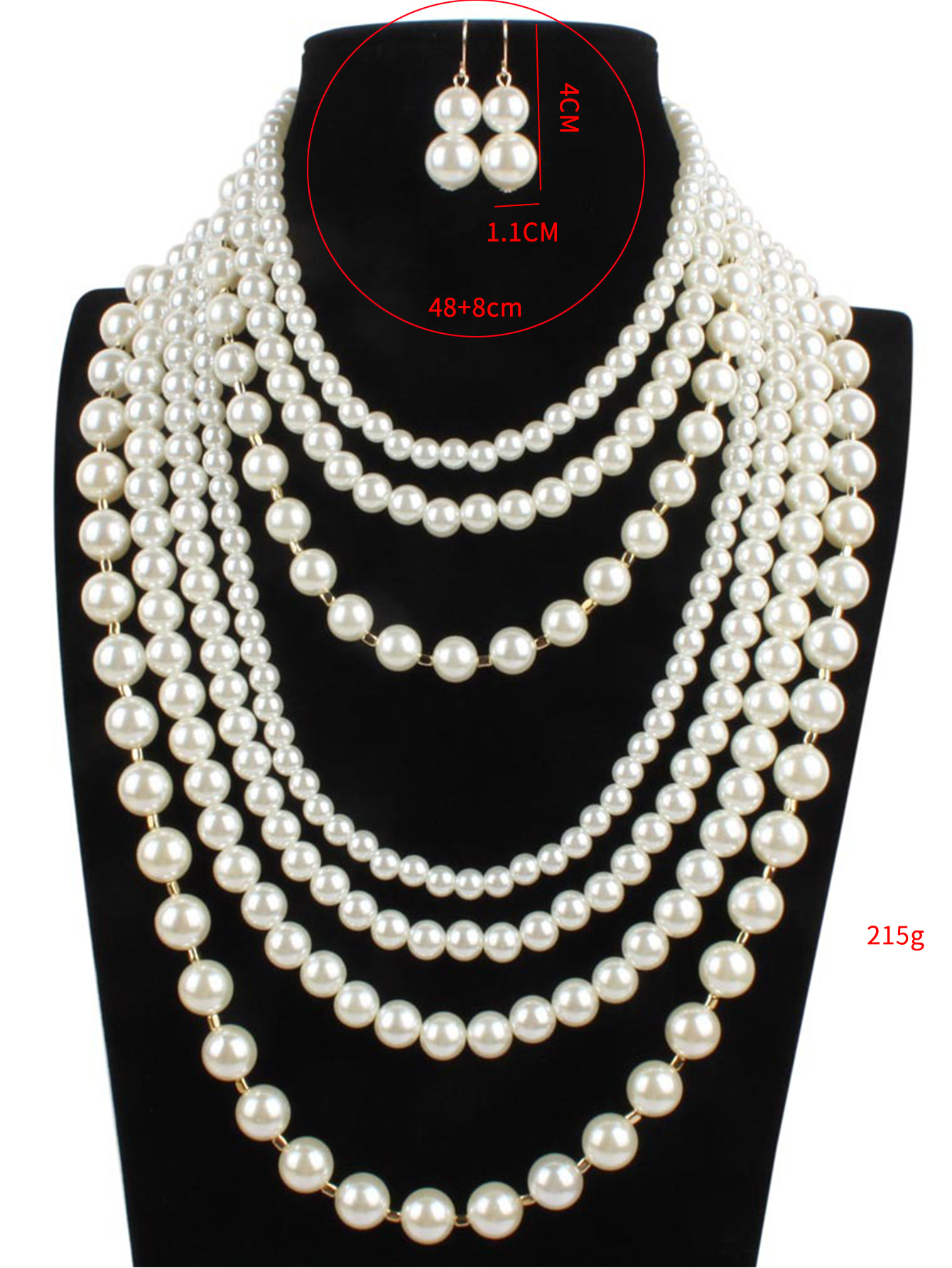 Simple Style Round Plastic Beaded Women's Necklace display picture 1