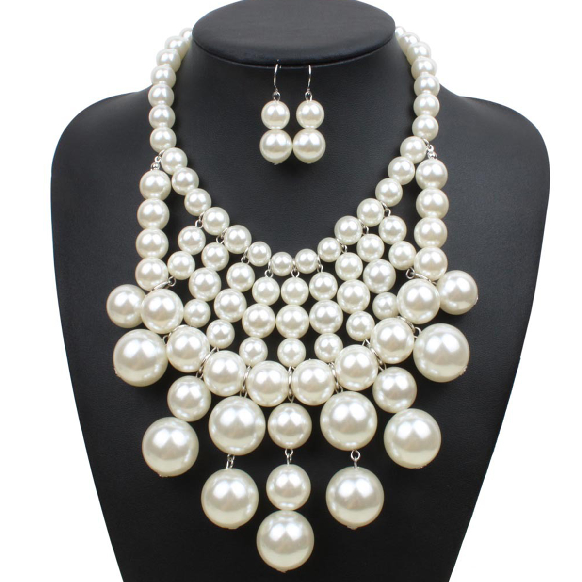 Elegante Exagerado Ronda El Plastico Venta Al Por Mayor Collar display picture 5