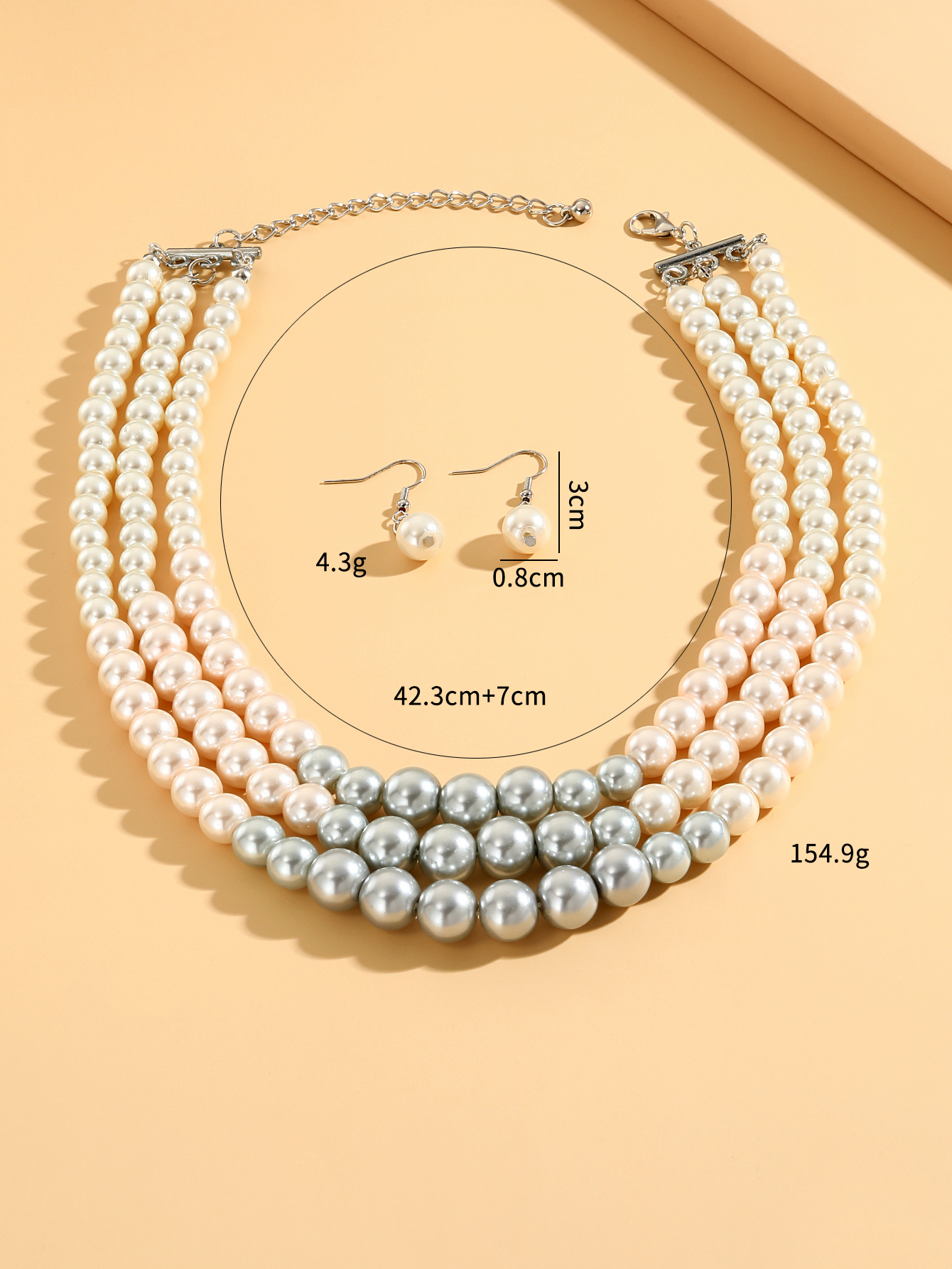 Elegant Round Imitation Pearl Alloy Beaded Women's Jewelry Set display picture 5