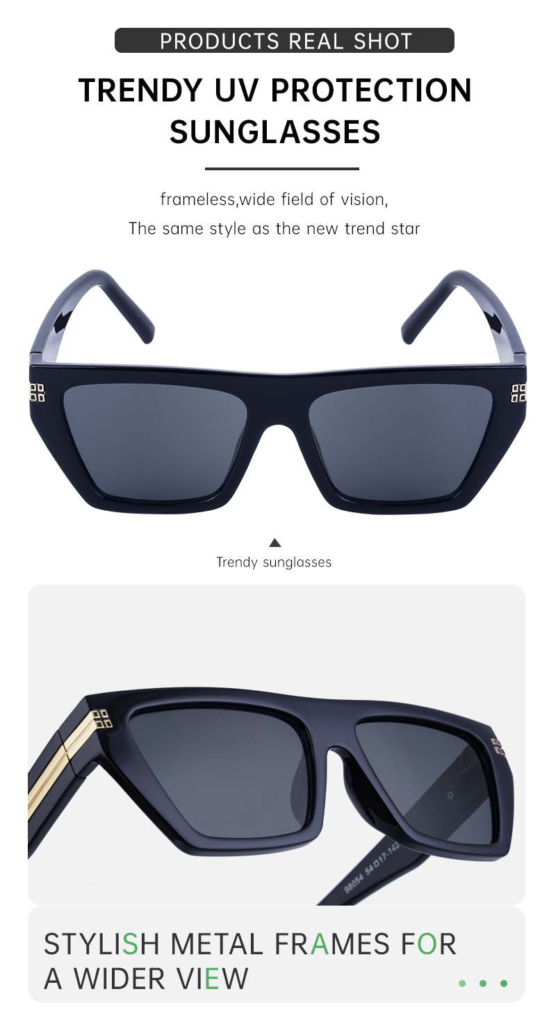Nordic Style Oversized Cool Style Solid Color Pc Square Full Frame Men's Sunglasses display picture 8
