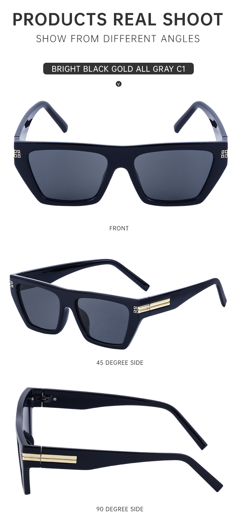 Nordic Style Oversized Cool Style Solid Color Pc Square Full Frame Men's Sunglasses display picture 14