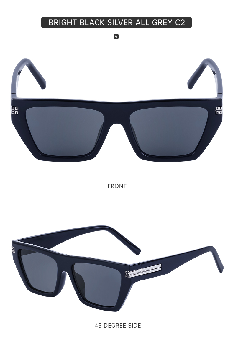 Nordic Style Oversized Cool Style Solid Color Pc Square Full Frame Men's Sunglasses display picture 13