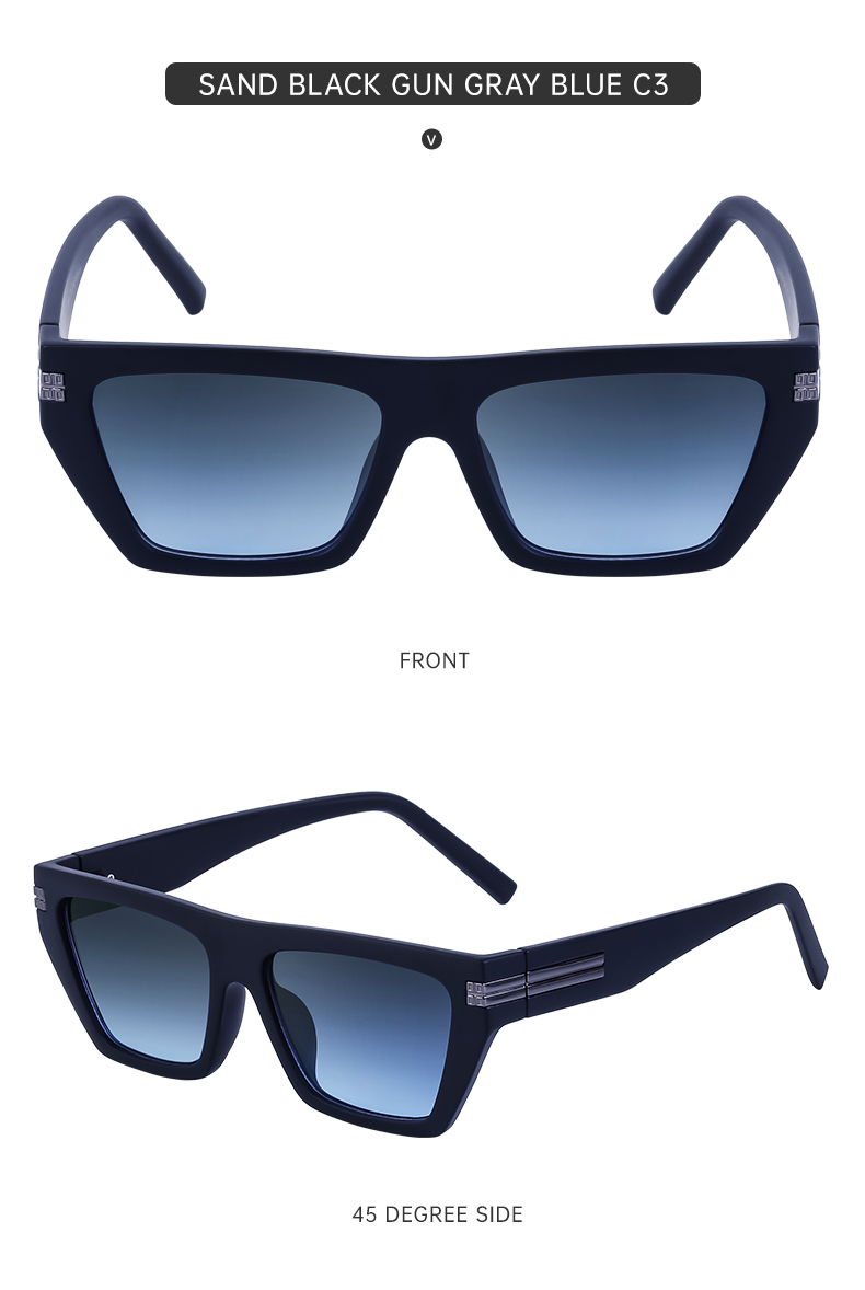 Nordic Style Oversized Cool Style Solid Color Pc Square Full Frame Men's Sunglasses display picture 9