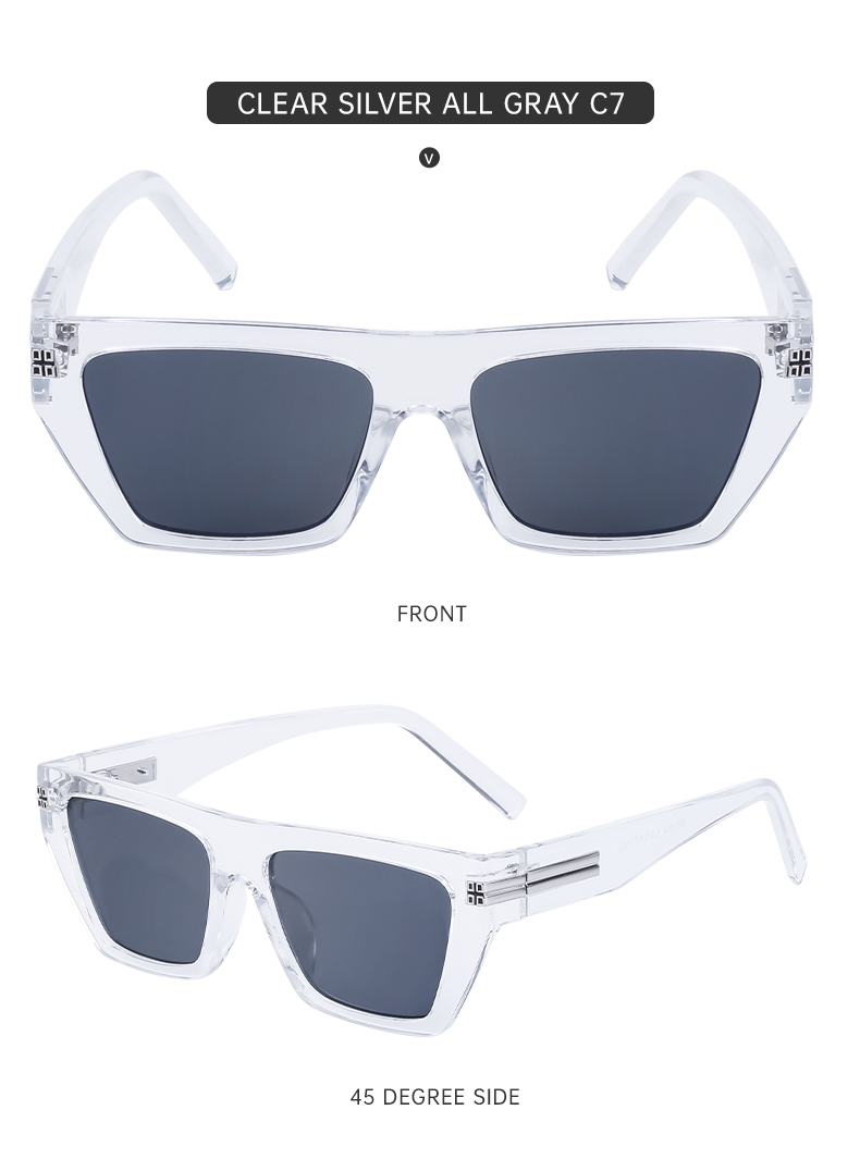 Nordic Style Oversized Cool Style Solid Color Pc Square Full Frame Men's Sunglasses display picture 7