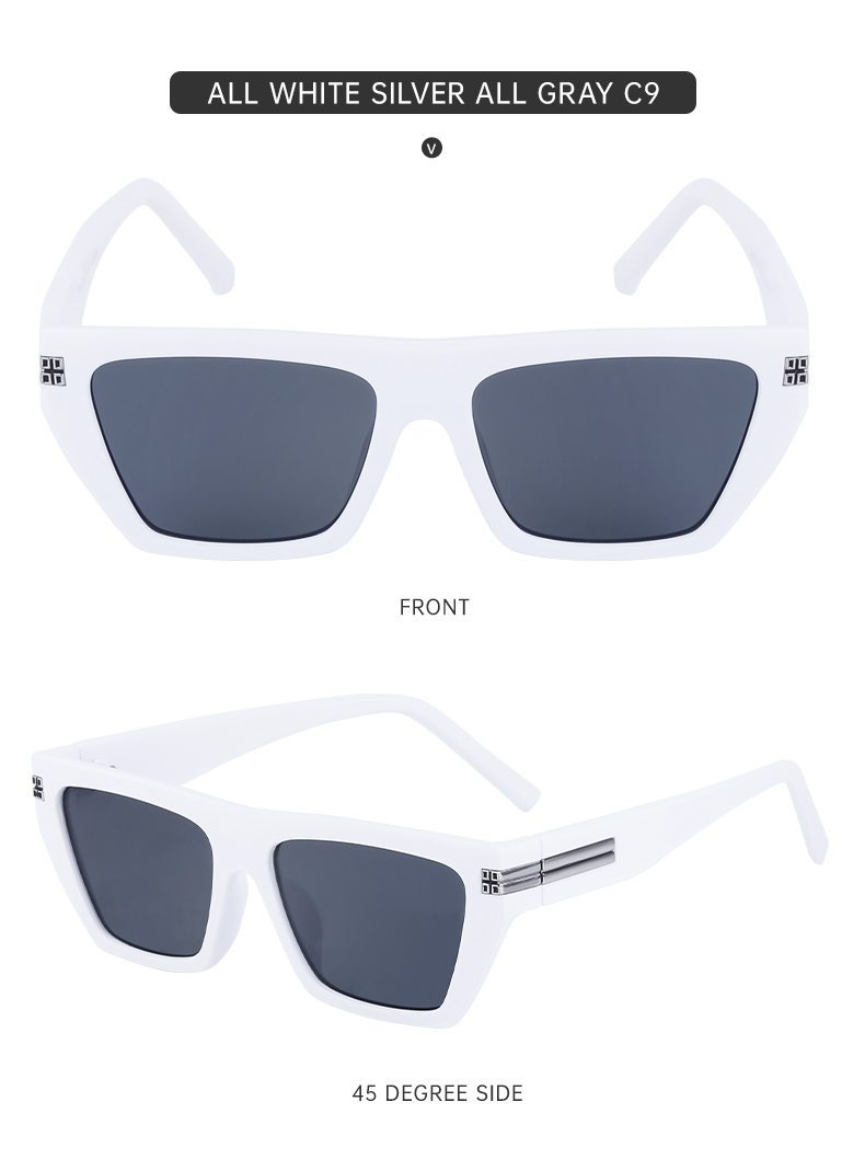 Nordic Style Oversized Cool Style Solid Color Pc Square Full Frame Men's Sunglasses display picture 5
