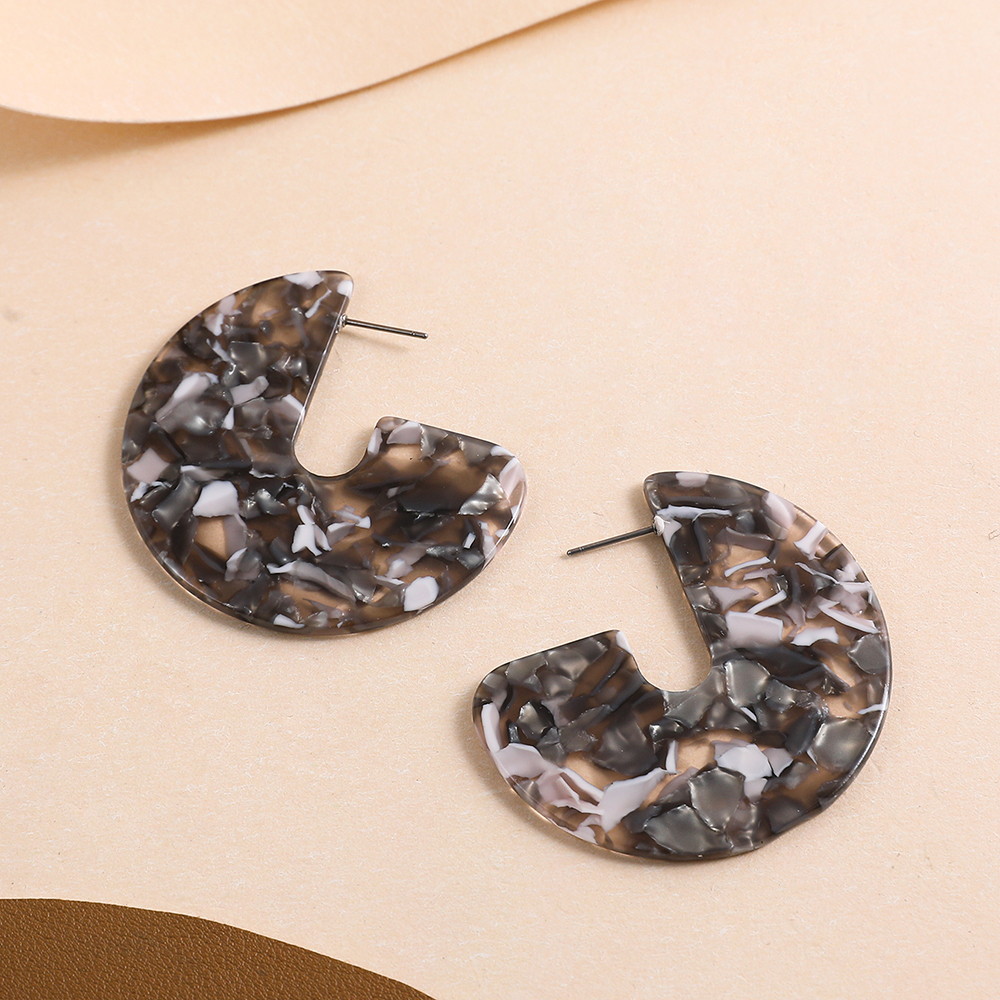 1 Pair Ig Style Cool Style C Shape Arylic Earrings display picture 3