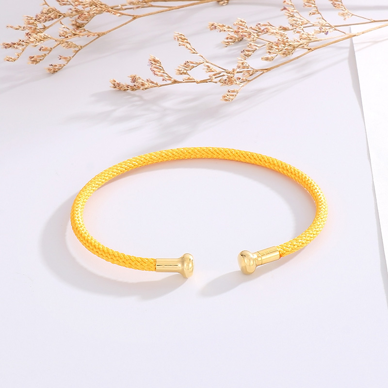 Simple Style Solid Color Stainless Steel 18k Gold Plated Bangle display picture 2