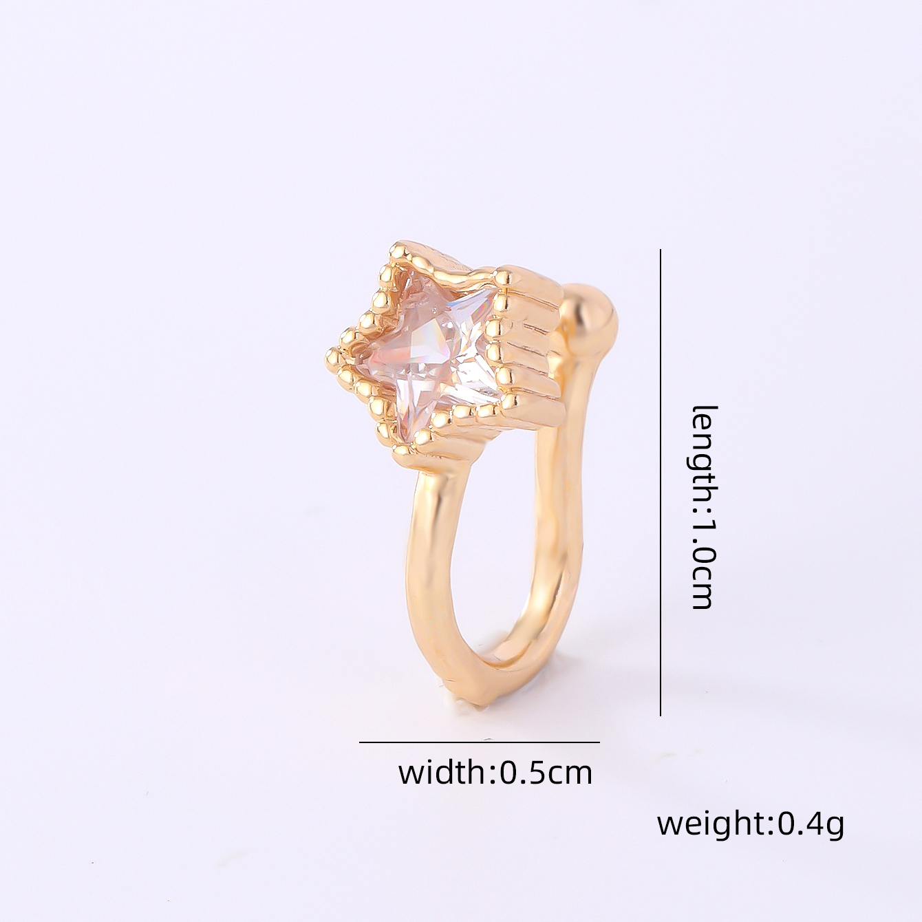 1 Piece Nose Rings & Studs Simple Style Solid Color Copper Inlay Zircon K Gold Plated display picture 21