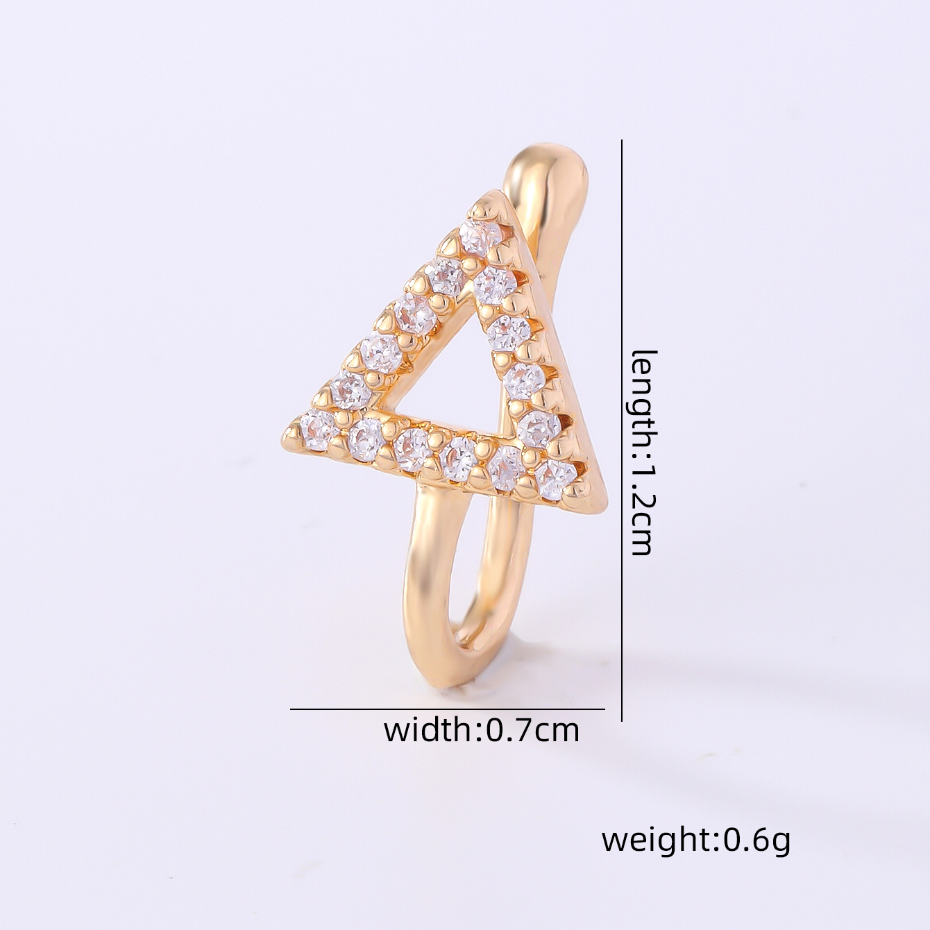 1 Piece Nose Rings & Studs Simple Style Solid Color Copper Inlay Zircon K Gold Plated display picture 35