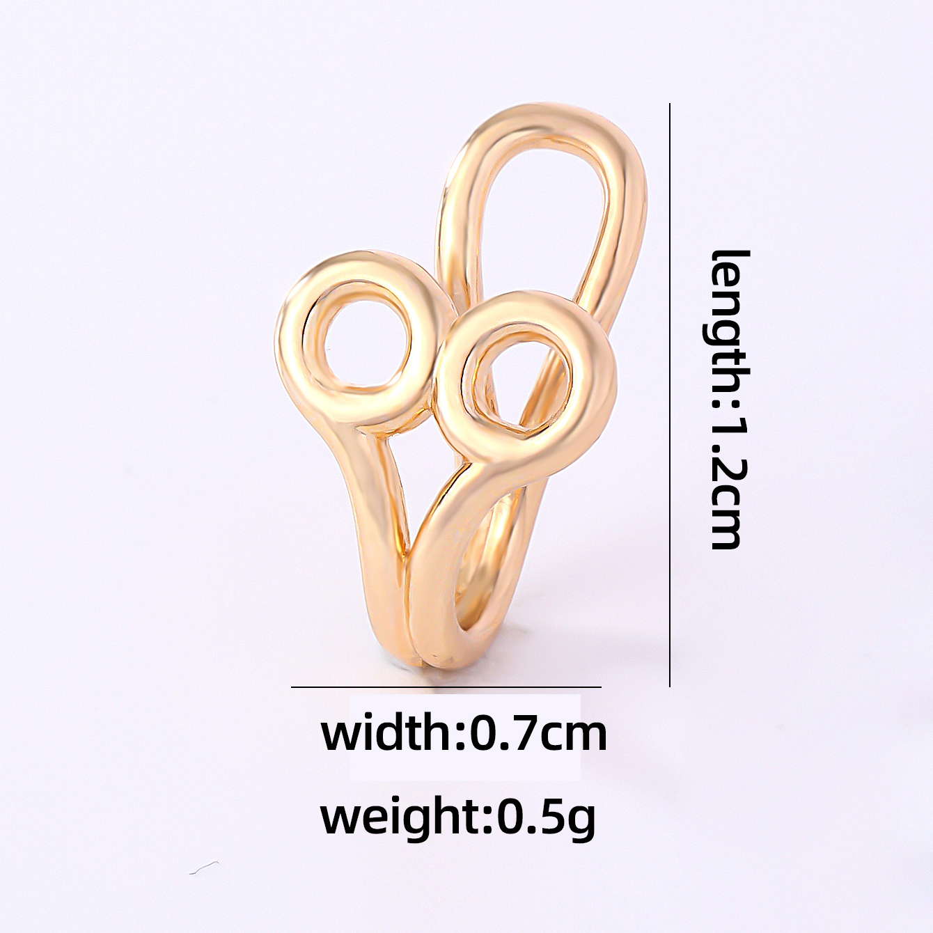 1 Piece Nose Rings & Studs Simple Style Solid Color Copper Inlay Zircon K Gold Plated display picture 58