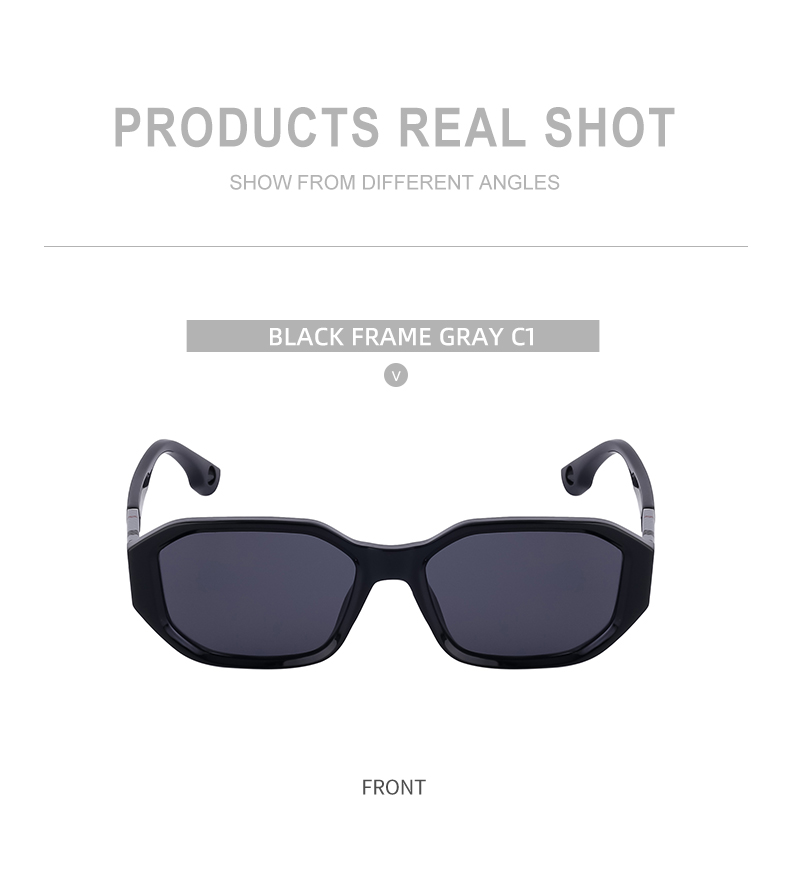 Formal Solid Color Cool Style Solid Color Pc Square Full Frame Men's Sunglasses display picture 5