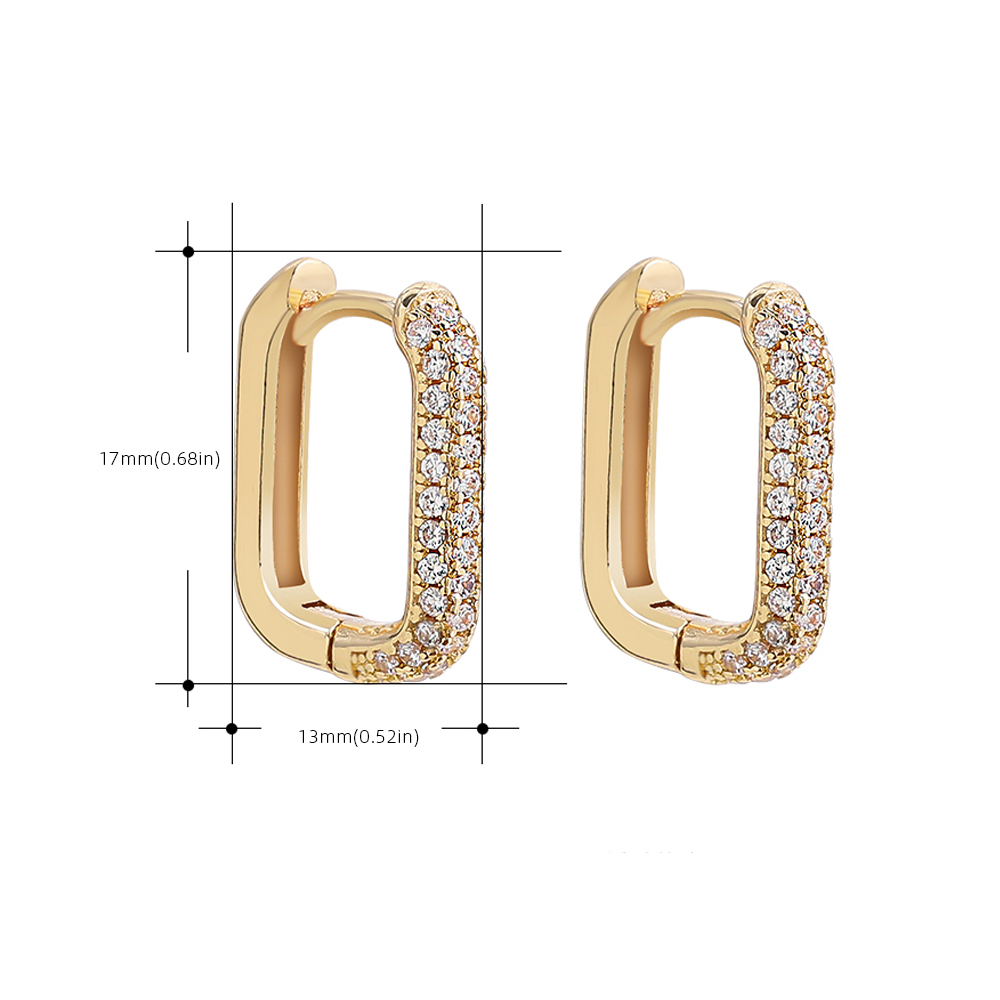 1 Pair Ig Style Solid Color Inlay Alloy Rhinestones Earrings display picture 4