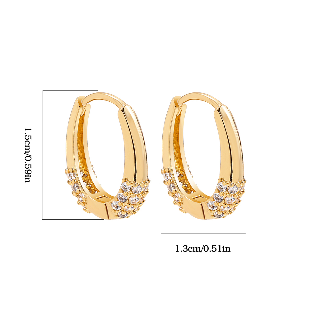 1 Pair Ig Style Solid Color Inlay Alloy Rhinestones Earrings display picture 13