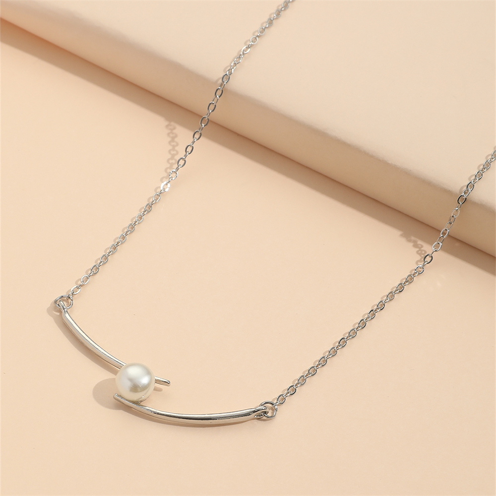 Basic Lady Simple Style Geometric Imitation Pearl Alloy Women's Necklace display picture 8
