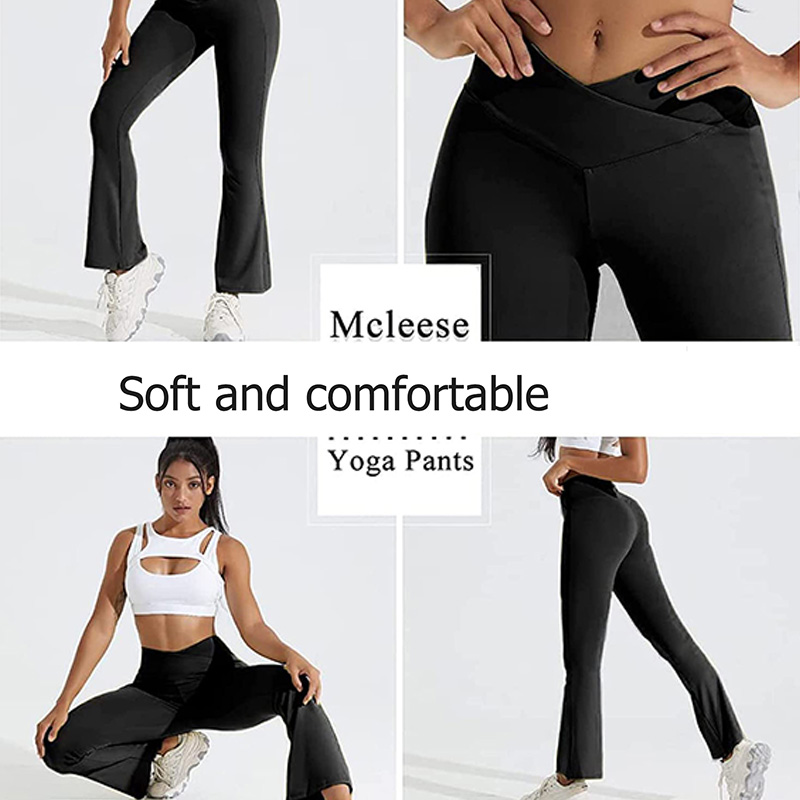 Sports Solid Color Spandex Polyester Active Bottoms Flared Pants display picture 5