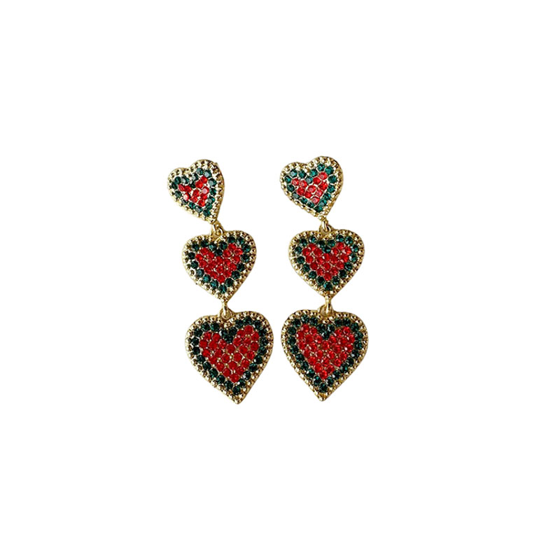 1 Pair Classic Style Heart Shape Alloy Drop Earrings display picture 1