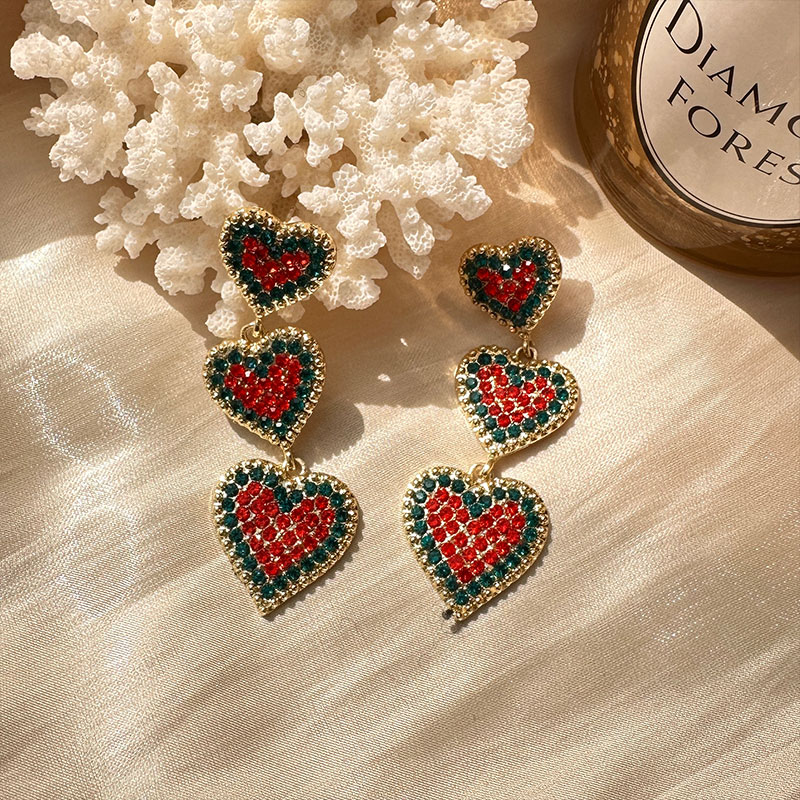 1 Pair Classic Style Heart Shape Alloy Drop Earrings display picture 6