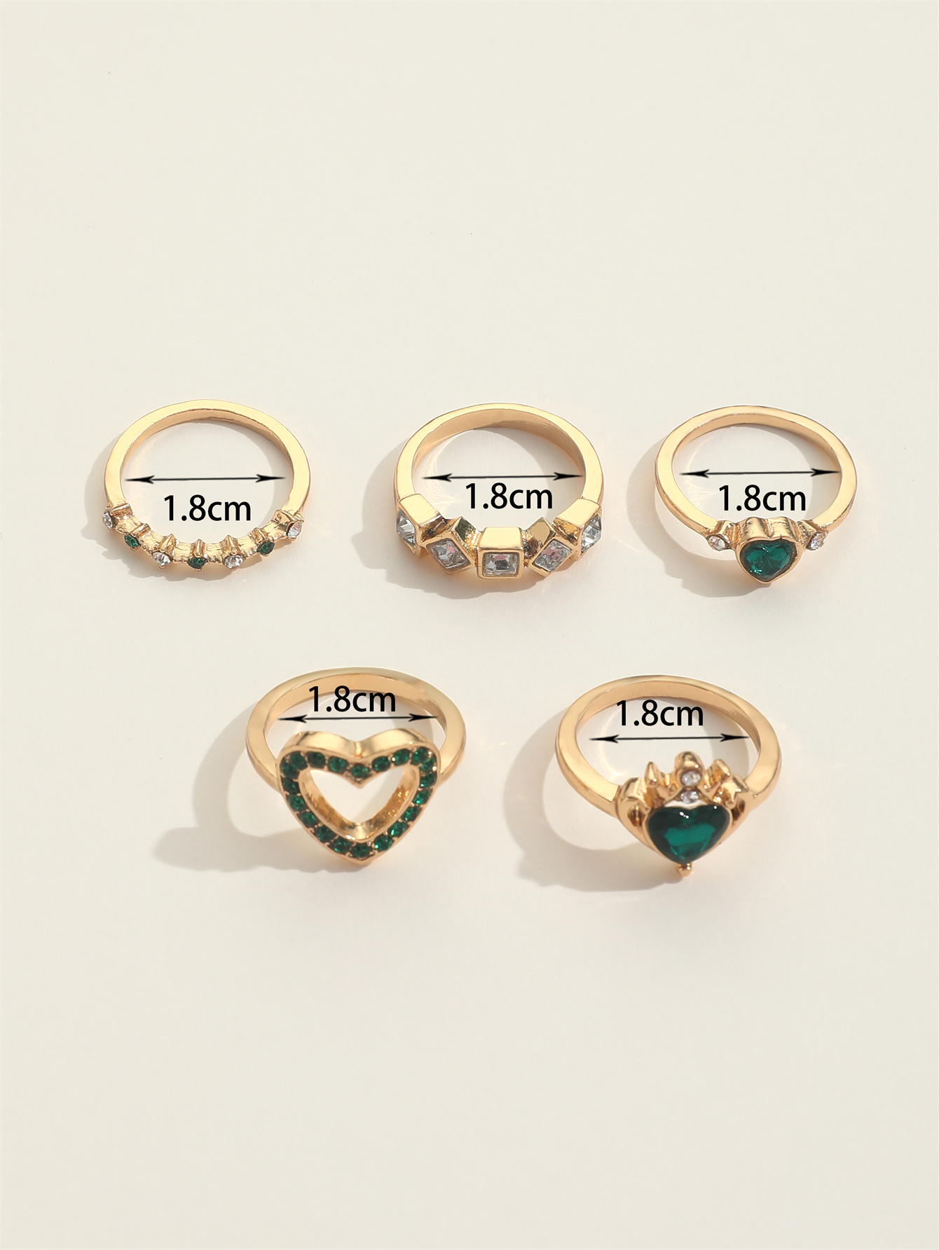 Elegant Lady Geometric Heart Shape Artificial Rhinestones Alloy Wholesale Rings display picture 4